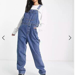 MONKI oversized dark denim overalls Size Small fit like a medium